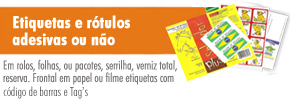 Etiquetas e rótulos adesivos ou não